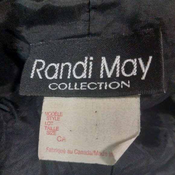 VINTAGE Randi May Collection Sheer Draped Little Black Dress Size S/6 - Picture 7 of 10